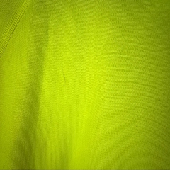 Under Armour Neon Yellow Tech V-Neck Short Sleeve Athletic Top S - Picture 4 of 4